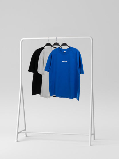 STAY CURIOUS FISHEYE BOXY TEE - COBALT