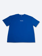 STAY CURIOUS FISHEYE BOXY TEE - COBALT