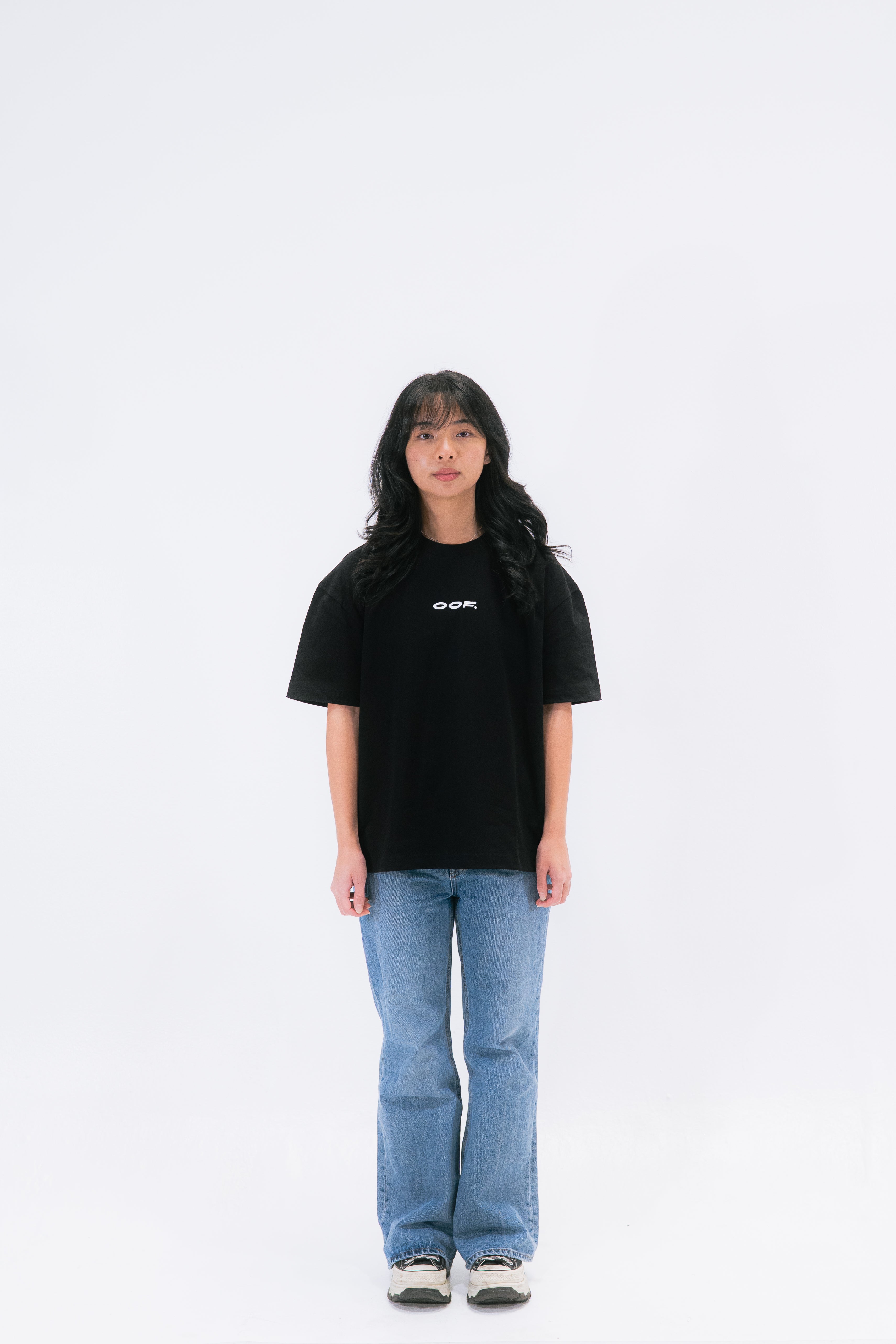 STAY CURIOUS FISHEYE BOXY TEE - OBSIDIAN