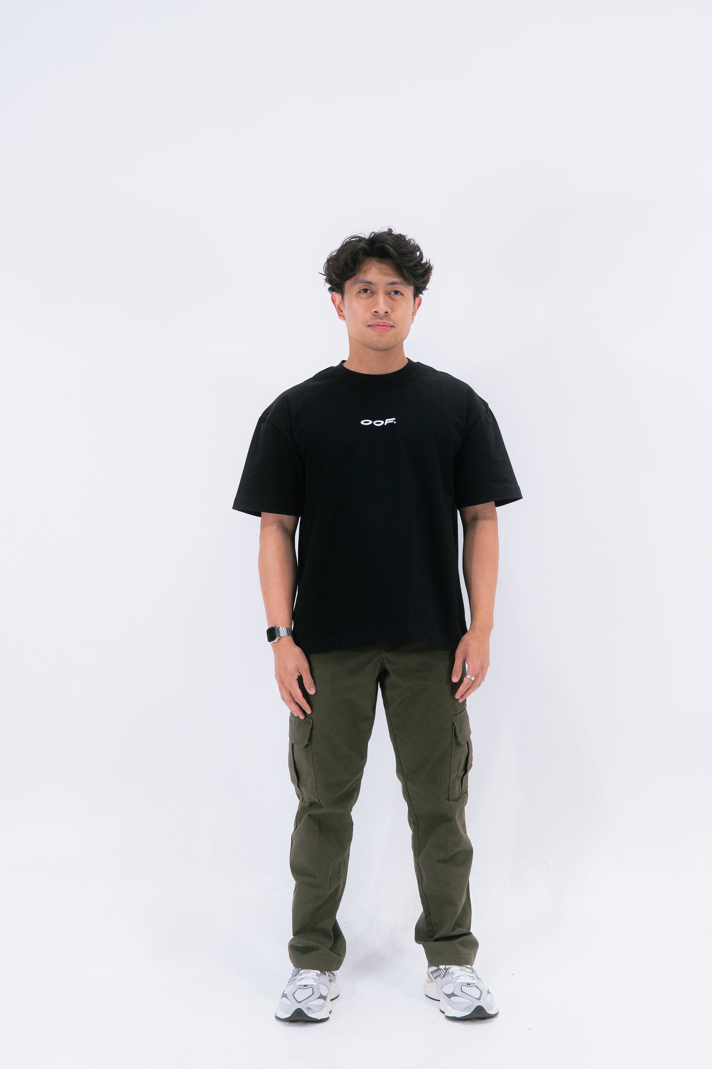 STAY CURIOUS FISHEYE BOXY TEE - OBSIDIAN