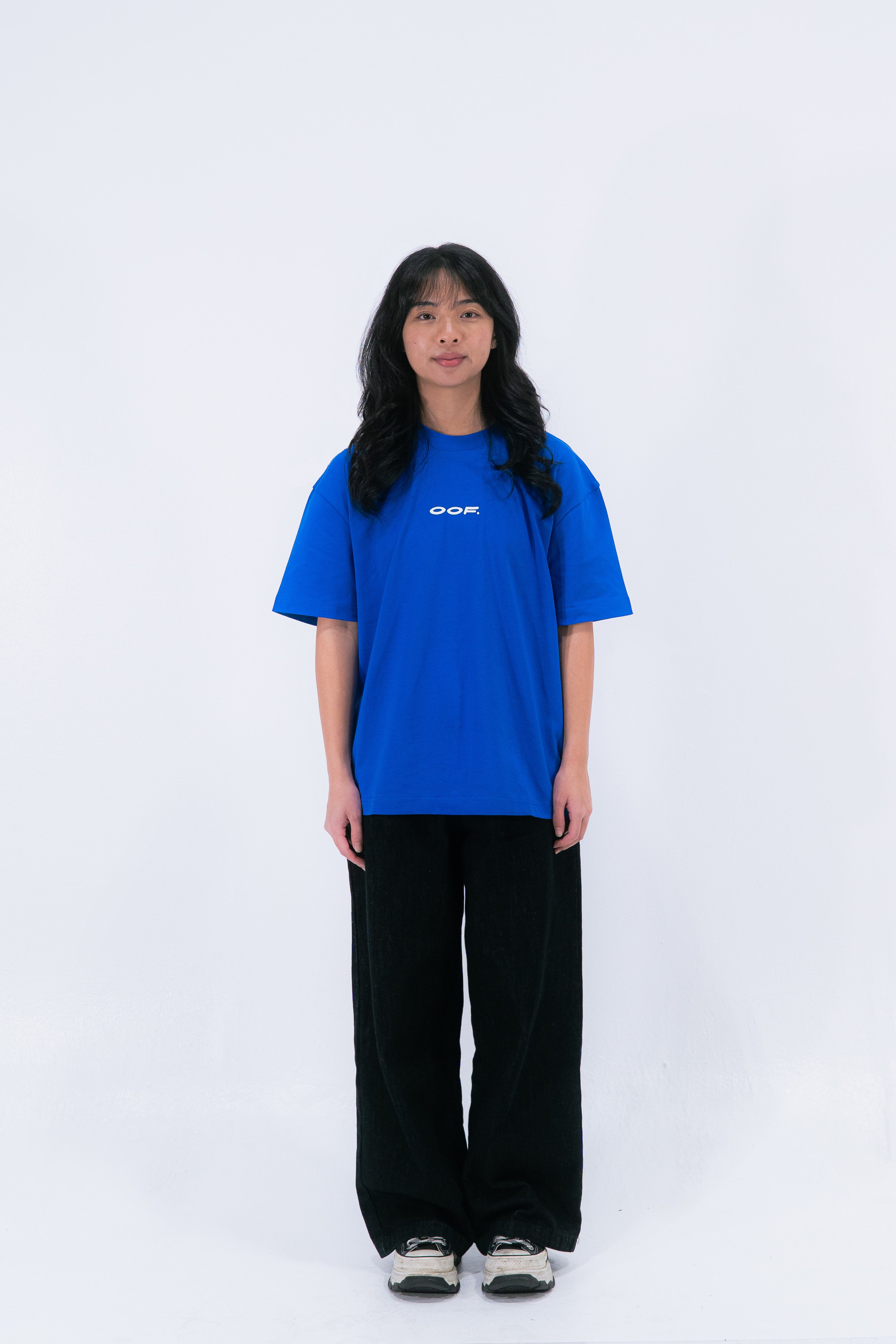 STAY CURIOUS FISHEYE BOXY TEE - COBALT