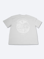 STAY CURIOUS FISHEYE BOXY TEE - PEBBLE